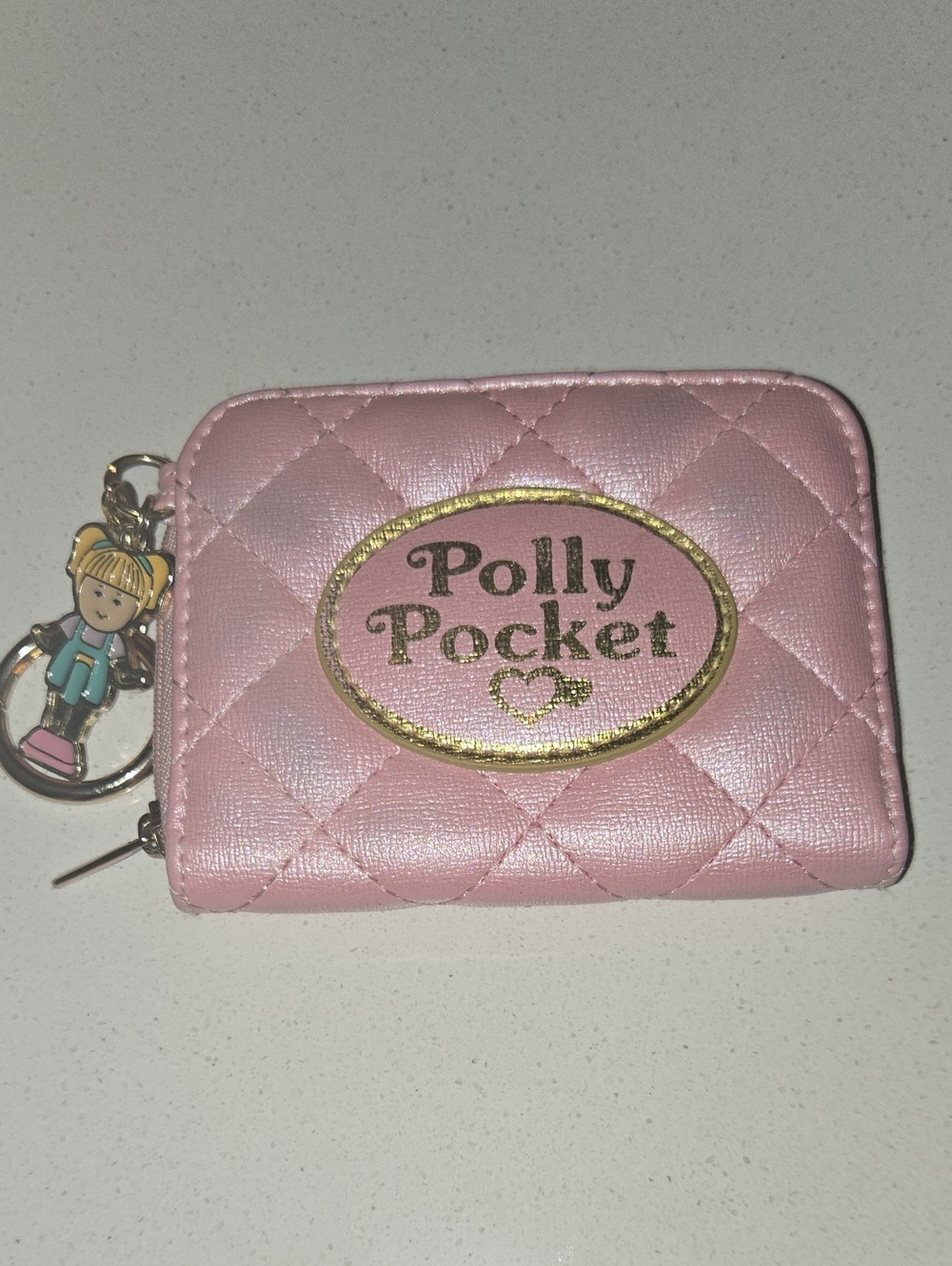 Hot Topic Polly Pocket Heart Purse & Wallet Matching Set Quilted Crossbody AS IS - Picture 3 of 16